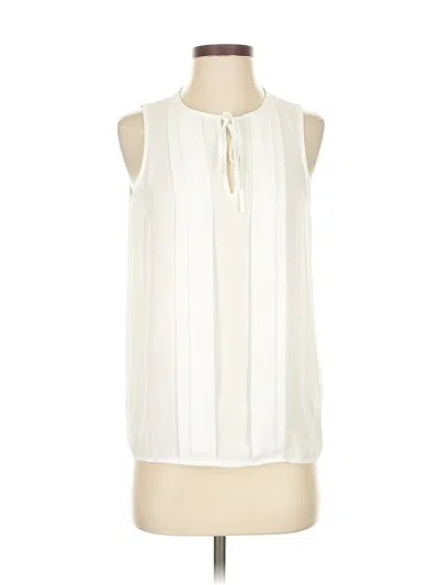 Pre-owned J.crew Factory Store Sleeveless Blouse In White
