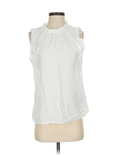 Pre-owned J.crew Factory Store Sleeveless Blouse In White