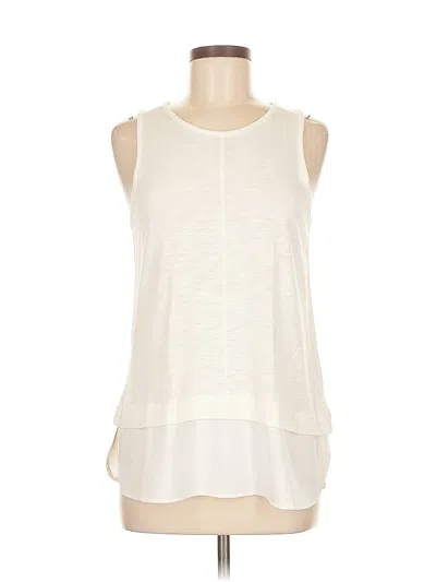 Pre-owned J.crew Factory Store Sleeveless Blouse In White