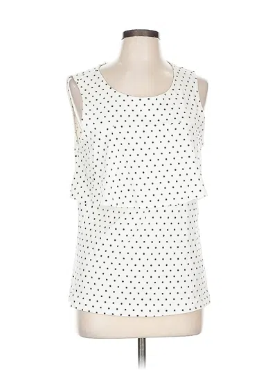 Pre-owned J.crew Factory Store Sleeveless Blouse In White