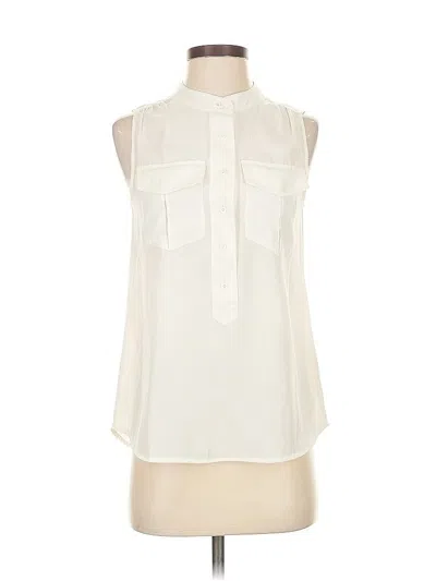 Pre-owned J.crew Factory Store Sleeveless Blouse In White