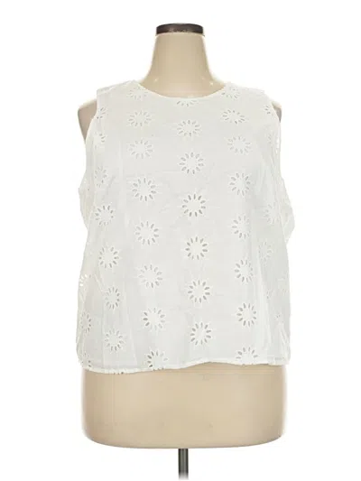 J.crew Factory Store Sleeveless Blouse In White