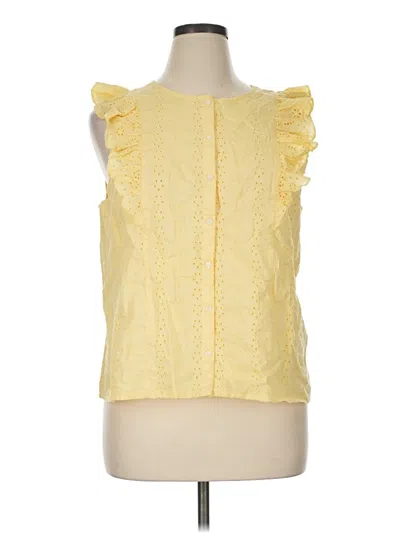 J.crew Factory Store Sleeveless Blouse In Yellow