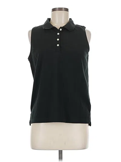 Pre-owned J.crew Factory Store Sleeveless Button Down Shirt In Black
