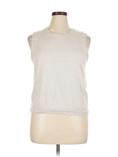 Pre-owned J.crew Factory Store Sleeveless T-shirt In Silver