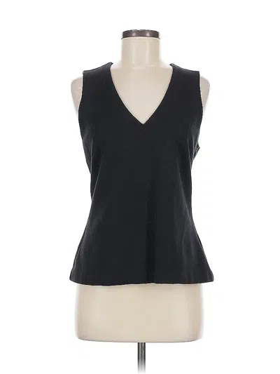 Pre-owned J.crew Factory Store Sleeveless Top Black V Neck Tops