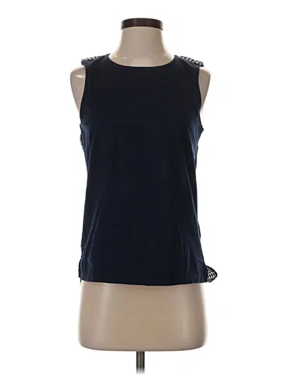 J.crew Factory Store Sleeveless Top Blue Halter Neckline Tops