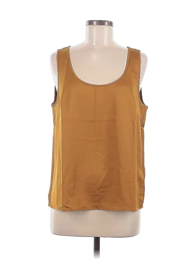 Pre-owned J.crew Factory Store Sleeveless Top Brown Scoop Neck Tops