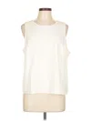 J.crew Factory Store Sleeveless Top Ivory Boatneck Tops In White