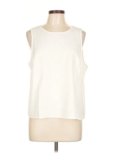 J.crew Factory Store Sleeveless Top Ivory Boatneck Tops In White