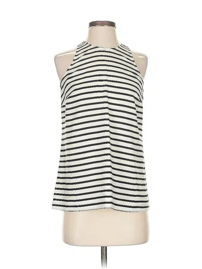 Pre-owned J.crew Factory Store Sleeveless Top Ivory Halter Neckline Tops In White