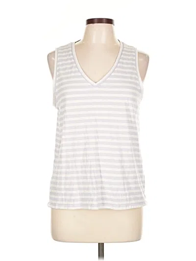 Pre-owned J.crew Factory Store Sleeveless Top Silver V Neck Tops