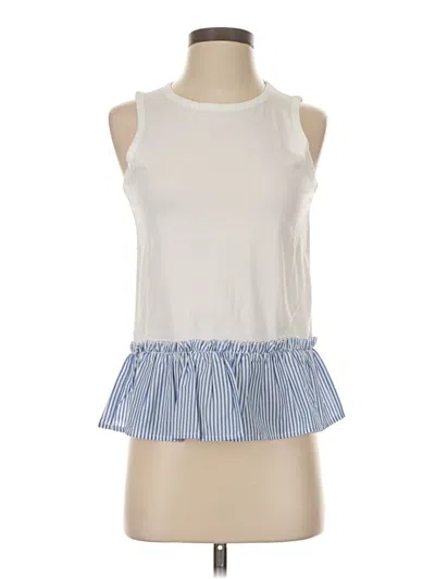 J.crew Factory Store Sleeveless Top White Halter Neckline Tops