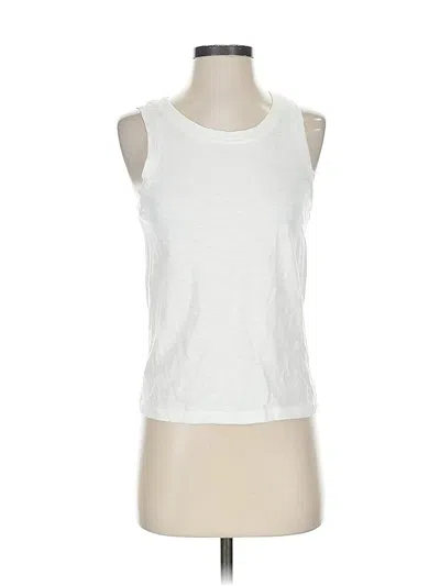 Pre-owned J.crew Factory Store Sleeveless Top White Scoop Neck Tops