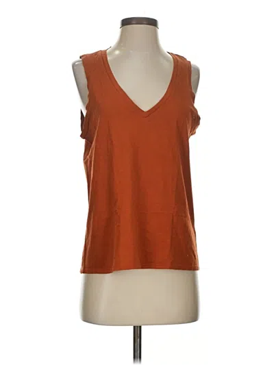 Pre-owned J.crew Factory Store Sleeveless T-shirt In Brown
