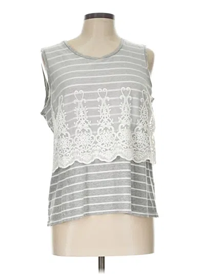 Pre-owned J.crew Factory Store Sleeveless T-shirt In Gray