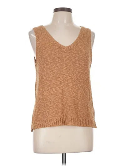 Pre-owned J.crew Factory Store Sleeveless T-shirt In Tan
