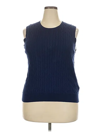 Pre-owned J.crew Factory Store Sweater Vest In Blue