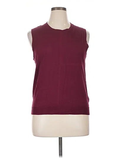 Pre-owned J.crew Factory Store Sweater Vest In Burgundy
