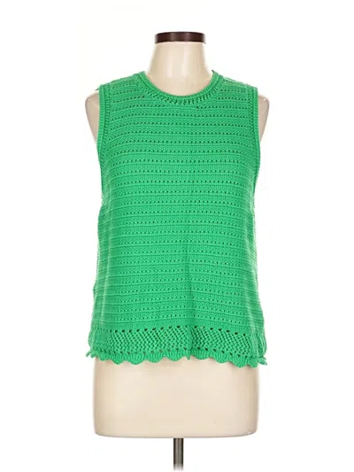 Pre-owned J.crew Factory Store Sweater Vest In Green