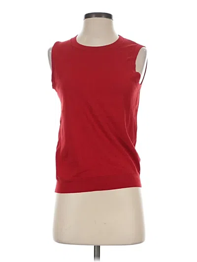 Pre-owned J.crew Factory Store Sweater Vest In Red