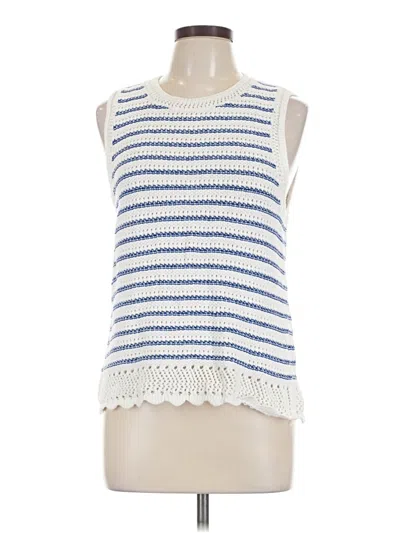 Pre-owned J.crew Factory Store Sweater Vest In White