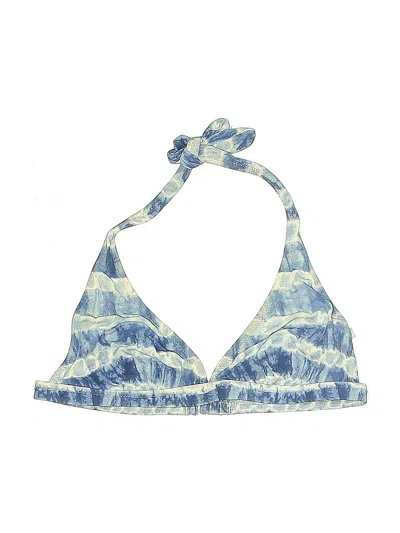Pre-owned J.crew Factory Store Swimsuit Top Blue Tie-dye Pattern Swimwear
