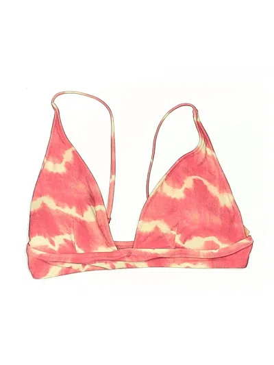 Pre-owned J.crew Factory Store Swimsuit Top Red Tie-dye Pattern Swimwear