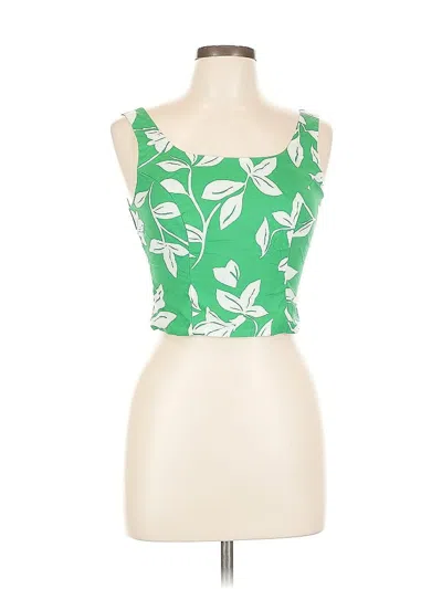 J.crew Factory Store Tank Top Green Strapless Neckline Tops