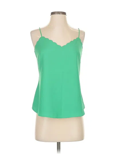 Pre-owned J.crew Factory Store Tank Top Green Sweetheart Neckline Tops