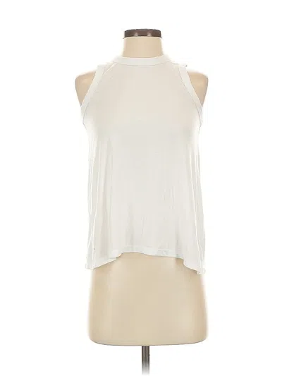 Pre-owned J.crew Factory Store Tank Top Ivory Halter Neckline Tops In White