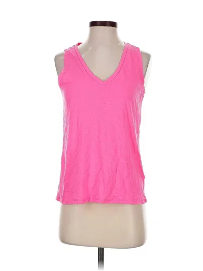 Pre-owned J.crew Factory Store Tank Top Pink Plunge Neckline Tops