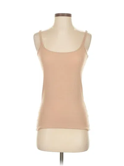 Pre-owned J.crew Factory Store Tank Top Tan Strapless Neckline Tops In Brown