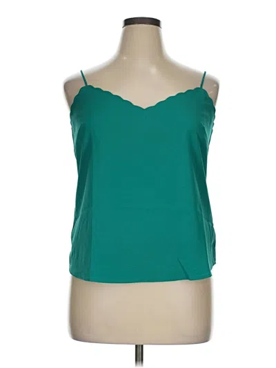 J.crew Factory Store Tank Top Teal Strapless Neckline Tops In Blue