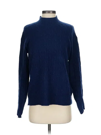 Pre-owned J.crew Factory Store Turtleneck Sweater In Blue