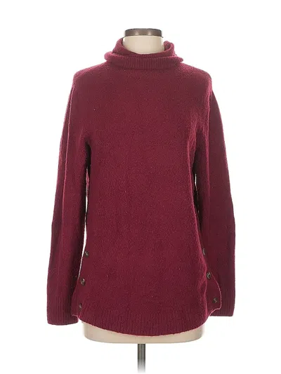 Pre-owned J.crew Factory Store Turtleneck Sweater In Burgundy