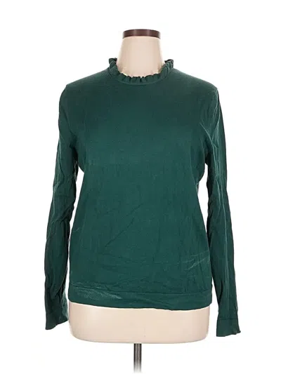 Pre-owned J.crew Factory Store Turtleneck Sweater In Green