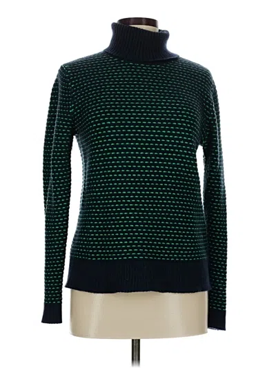 Pre-owned J.crew Factory Store Turtleneck Sweater In Green
