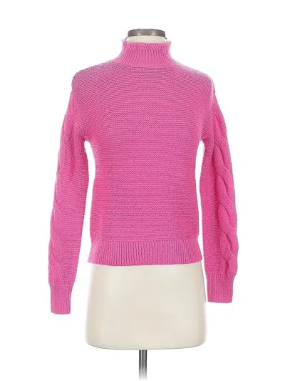 Pre-owned J.crew Factory Store Turtleneck Sweater In Pink