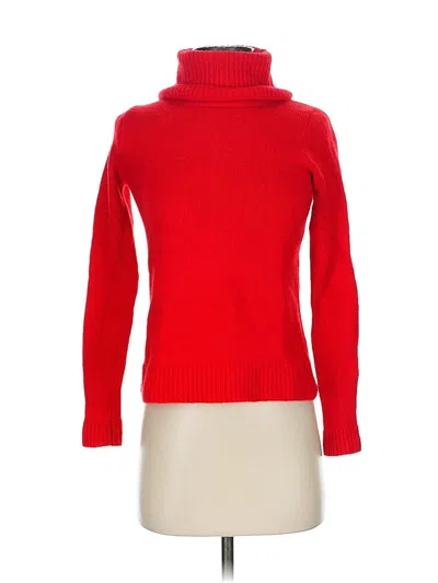 Pre-owned J.crew Factory Store Turtleneck Sweater In Red