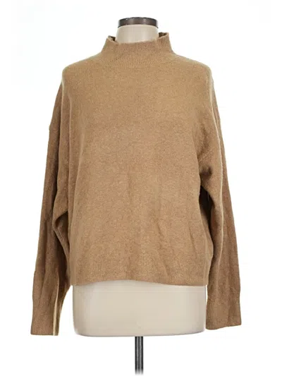 Pre-owned J.crew Factory Store Turtleneck Sweater In Tan