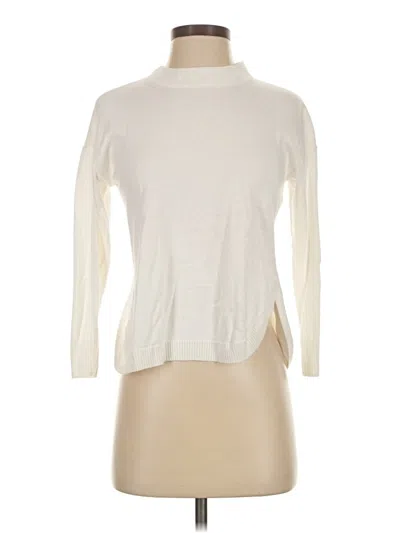 Pre-owned J.crew Factory Store Turtleneck Sweater In White