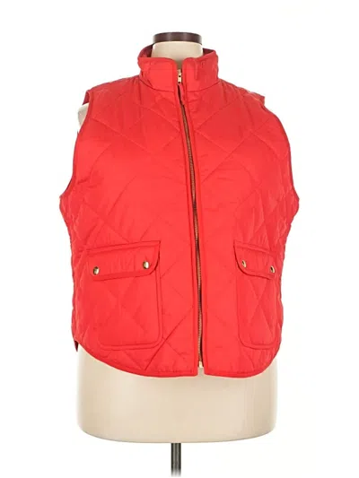 Pre-owned J.crew Factory Store Vest In Red
