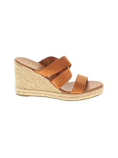 Pre-owned J.crew Factory Store Wedges In Brown