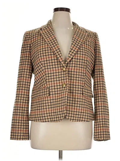 Pre-owned J.crew Factory Store Wool Blazer Jacket In Brown