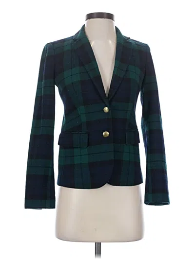 Pre-owned J.crew Factory Store Wool Blazer Jacket In Teal