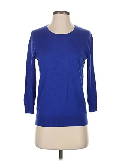 Pre-owned J.crew Factory Store Wool Pullover Sweater In Blue