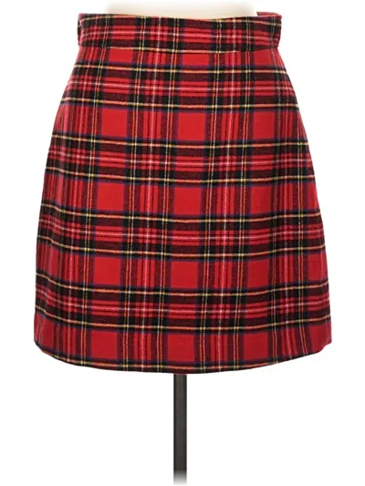 J.crew Factory Store Wool Skirt In Red