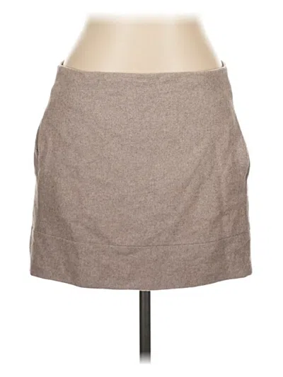 Pre-owned J.crew Factory Store Wool Skirt In Tan