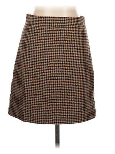 Pre-owned J.crew Factory Store Wool Skirt In Tan